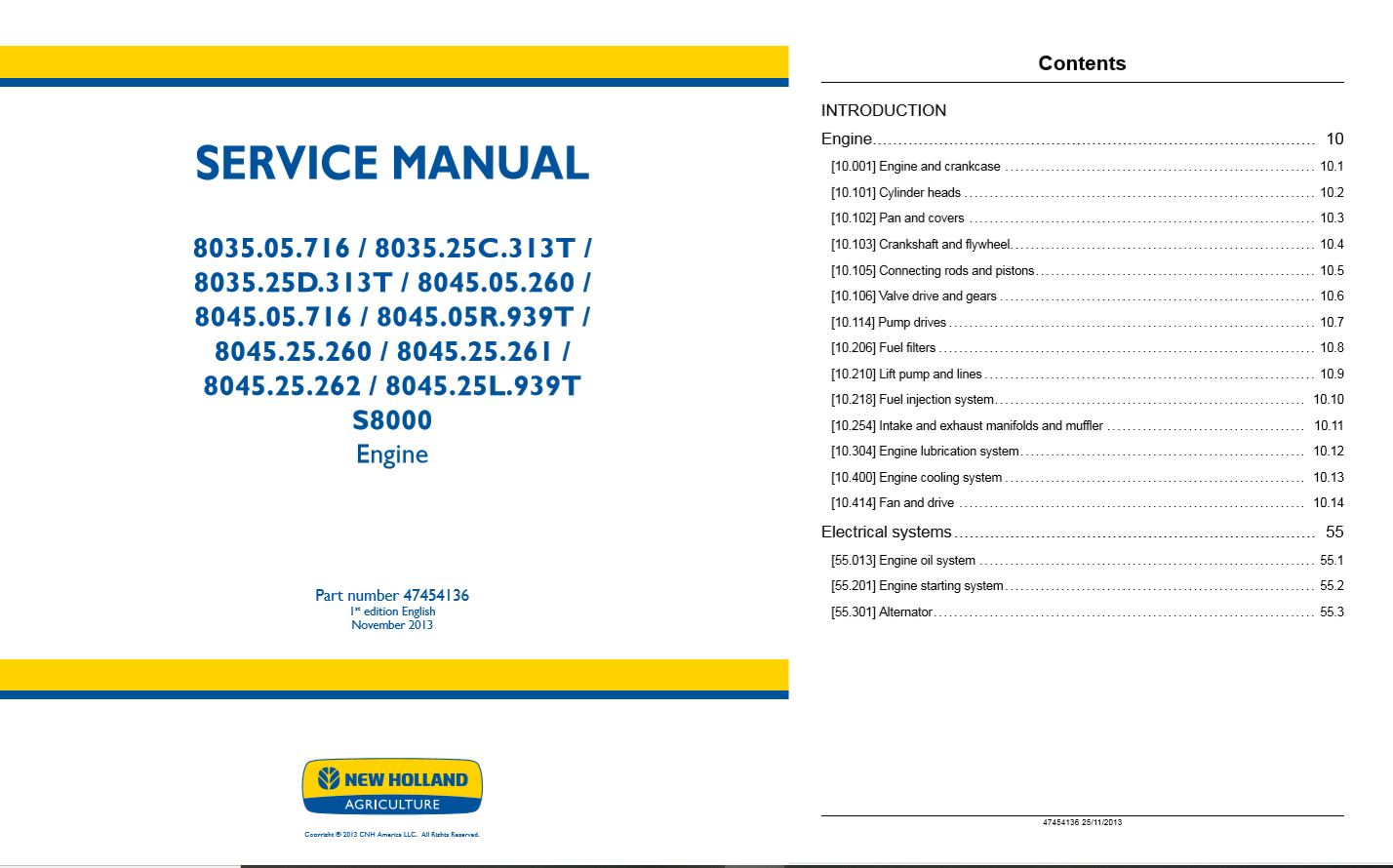 New Holland Tractor803505716 S8000 Service Manual474541362