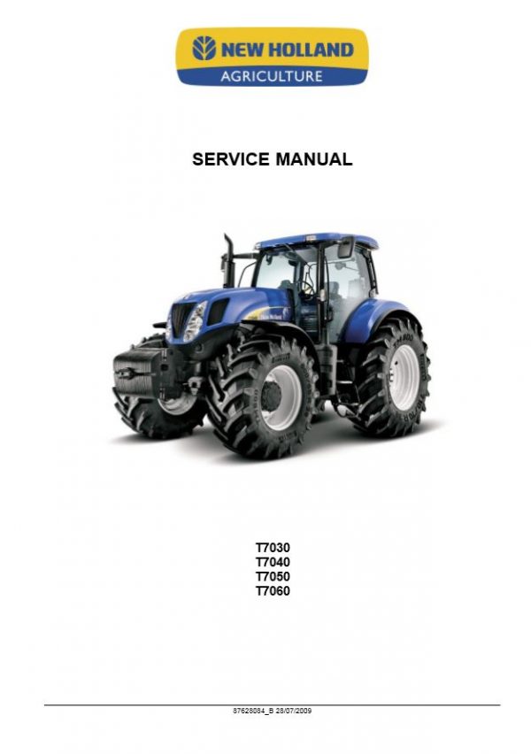 New Holland Tractor T7030   T7060 Service Manual87628084b1
