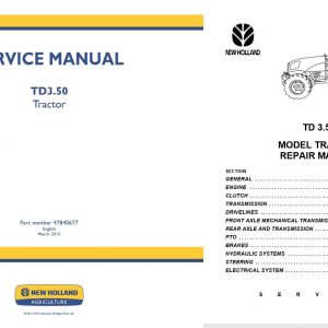 New Holland Tractor Td350 Service Manual2