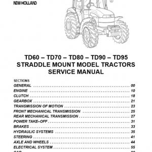 New Holland Tractor Td60   Td95 Service Manual84285908r01