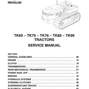 New Holland Tractor Tk65   Tk95 Service Manual60354381001
