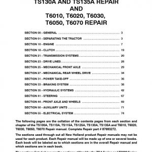 New Holland Tractor Ts100a   Ts135a Service Manual876932771