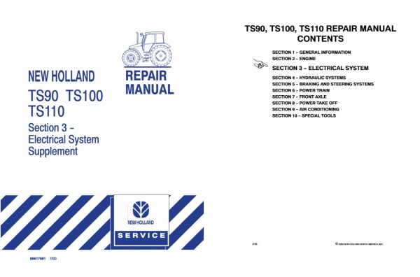 New Holland Tractor Ts90   Ts110 Repair Manual2