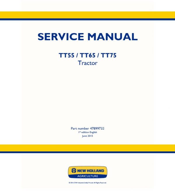 New Holland Tractor Tt55 Tt75 Service Manual1