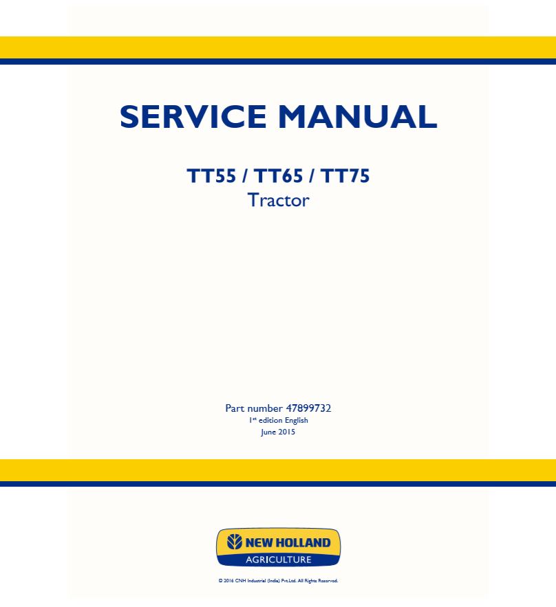 New Holland Tractor Tt55 Tt75 Service Manual1