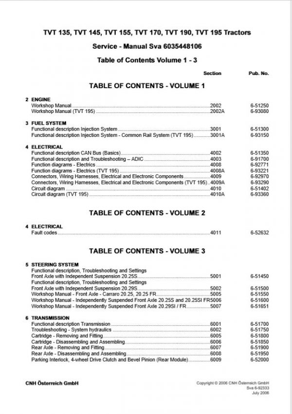 New Holland Tractor Tvt135   Tvt195 Service Manual60354481061