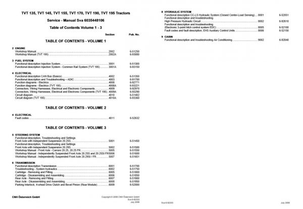 New Holland Tractor Tvt135   Tvt195 Service Manual60354481062
