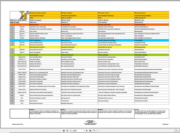 Putzmeister SPM 4210 Wetkret Technical DocumentationEN 2