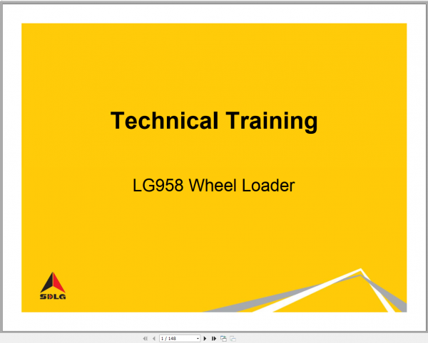 Sany Wheel Loader LG958 Technical TrainingEN 1