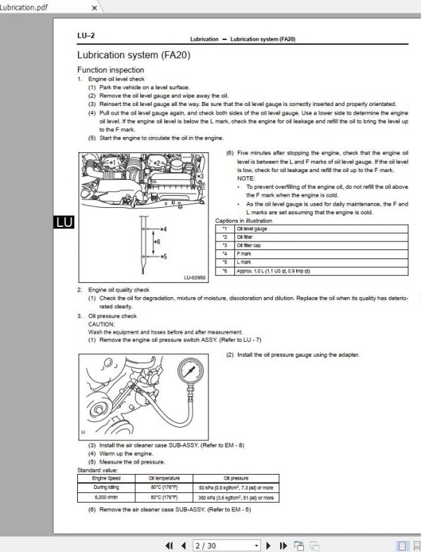 Subaru BRZ 2020 Workshop ManualG4470BE 4