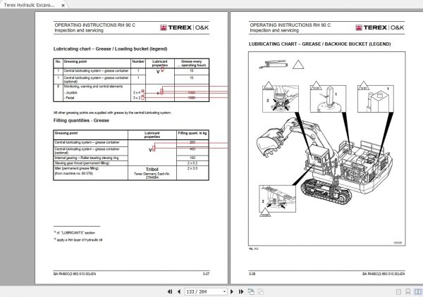 Terex Hydraulic Excavator RH90C Operating Instructions 3