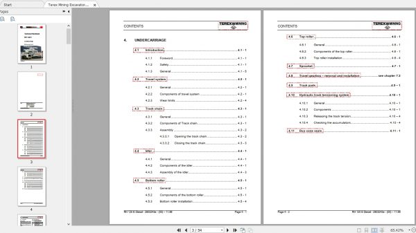 Terex Mining Excavator R120E Technical Handbook 2