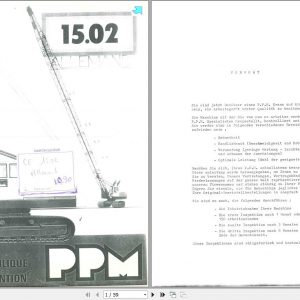 Terex PPM Crane 1502 Operator ManualDE 1