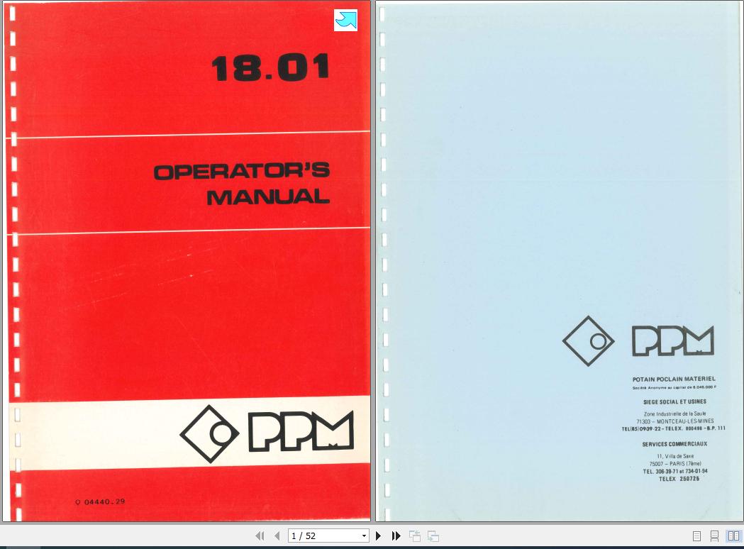 Terex PPM Crane 1801 Operators ManualQ0444029EN 1