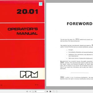 Terex PPM Crane 2001 Operators ManualZ1744043EN 1