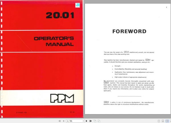 Terex PPM Crane 2001 Operators ManualZ1744043EN 1