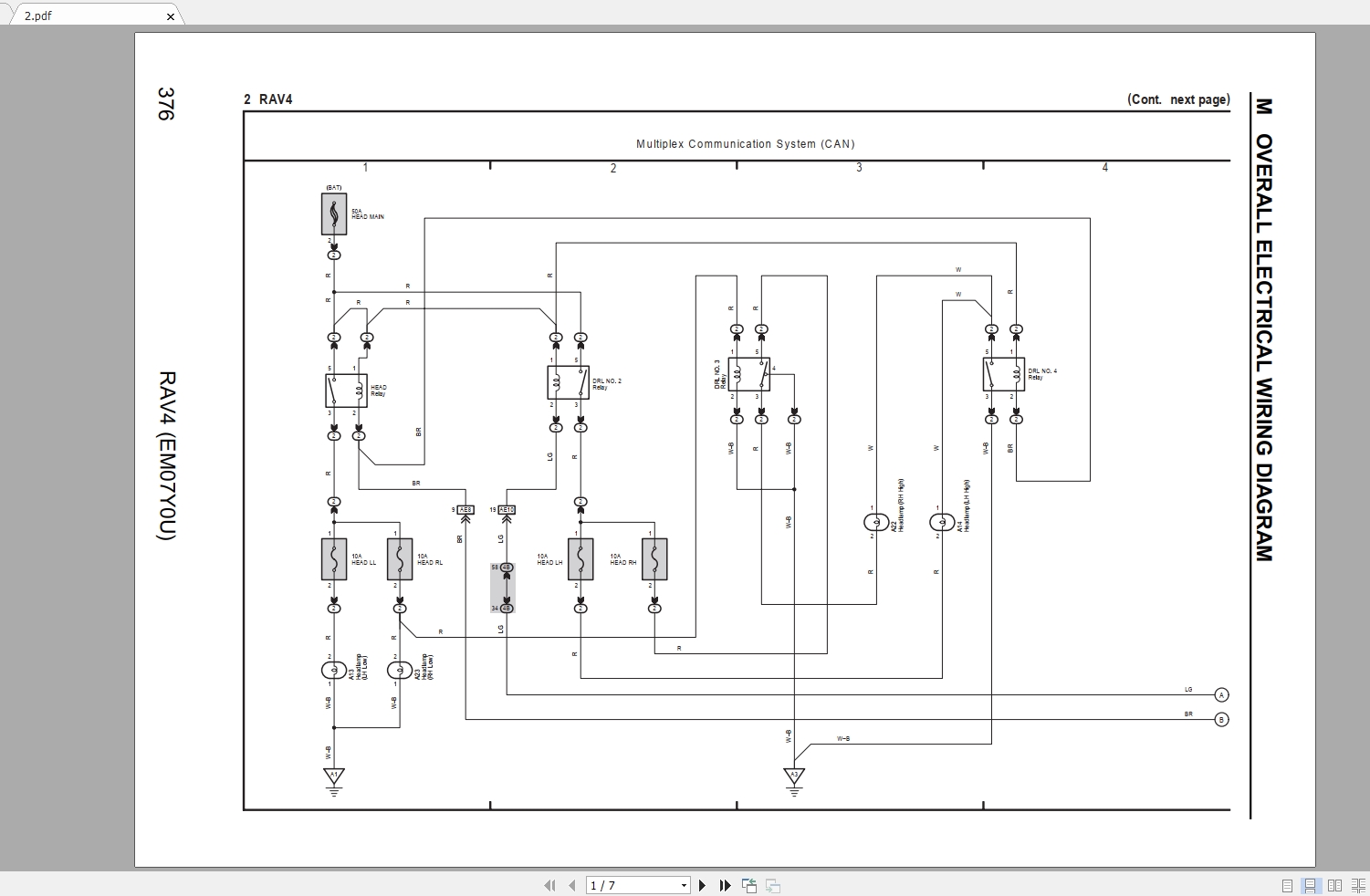 Toyota RAV-4 [2008] Electrical Wiring Diagram