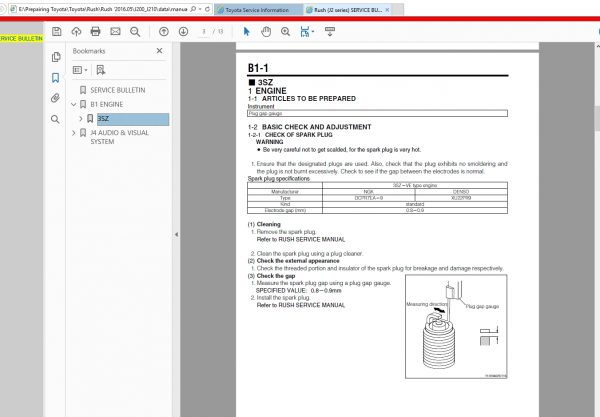 Toyota Rush 201605 Workshop Service Manual 2