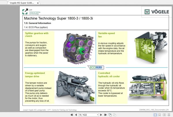 Vogele M3 Super S1800 3 S1800i 3 Training Manual 3