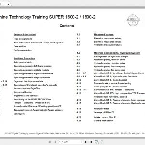 Vogele Super S1600S1800 2 ErgoPlus Training Manual 1
