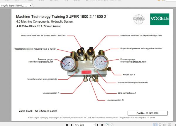 Vogele Super S1600S1800 2 ErgoPlus Training Manual 3
