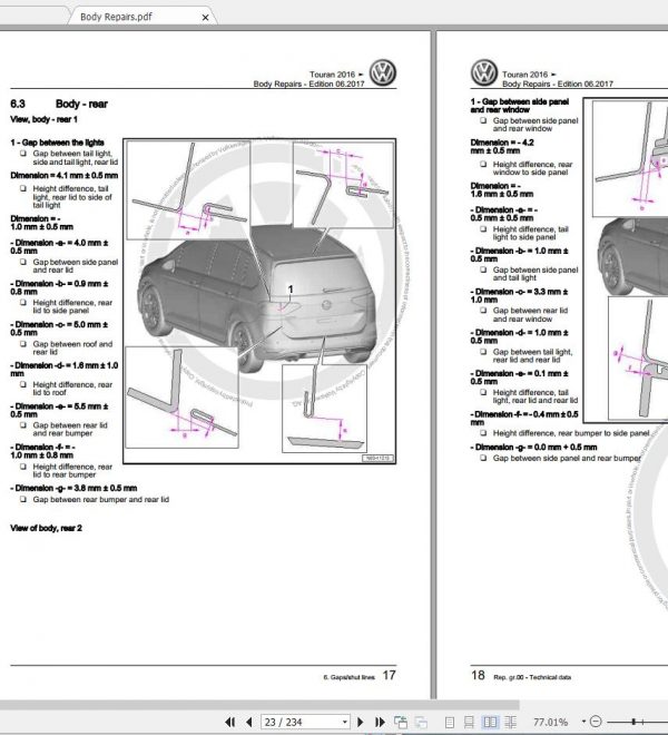 Volkswagen Touran II 5T1 2016 2020 Workshop Manuals Wiring Diagrams 3