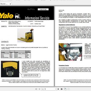 YALE Forklift Some Models Service Bulletins CDs 7