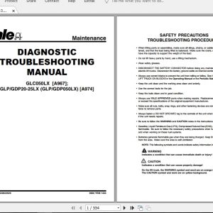 Yale Forklift A967 A974 Diagnostic Troubleshooting Manuals 6