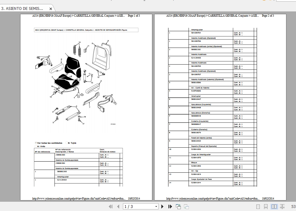 Yale Forklift ERCERP16 20AAF A814 Parts ManualES2014 1