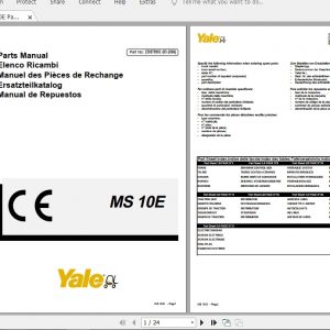 Yale Forklift MS 10E Parts Manual258979903 1