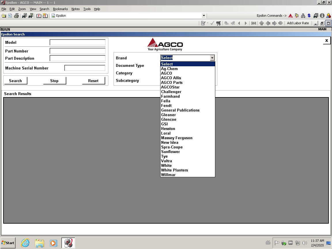 03 Select ManufacturerAGCO AG Agricultural ALL Database NA Updated 012020