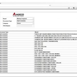 AGCO MasseyFergusonTractorNAPartsbooksandPartsdocuments