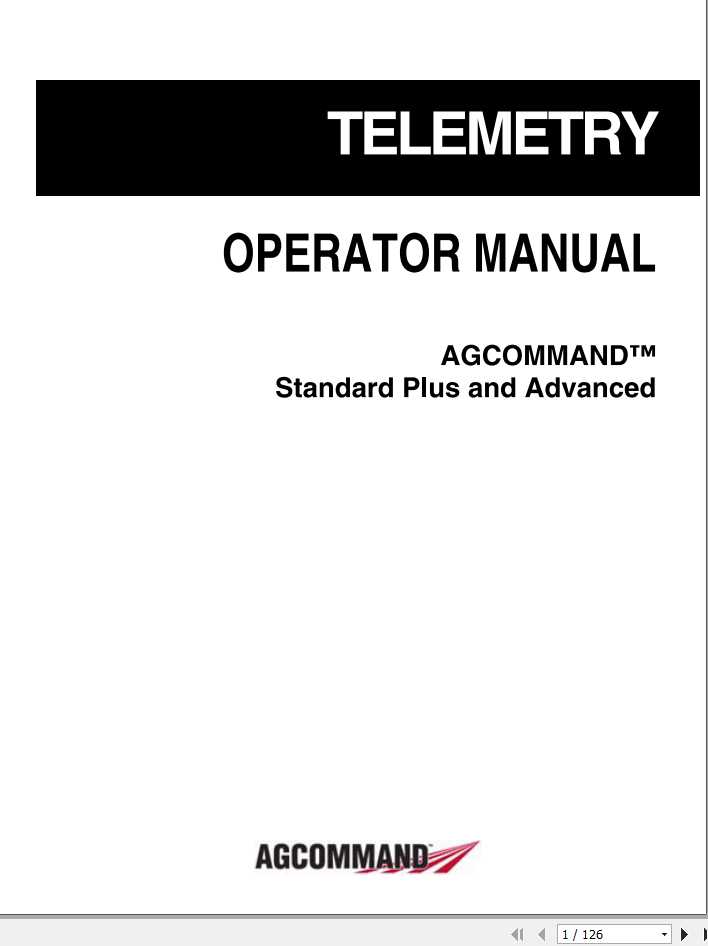 AGCO AgCommand Telemetry Operator Manual 1