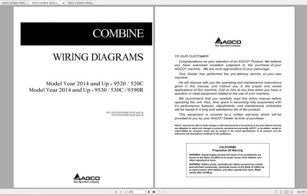 AGCO Combine Wiring Diagrams 2