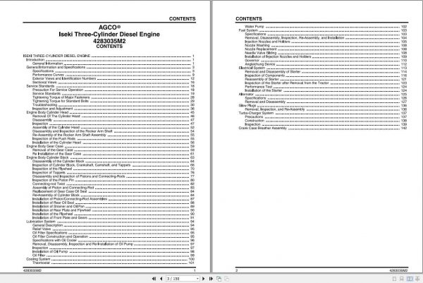 AGCO Iseki Three Cylinder Diesel Engine Service Manual 2