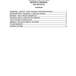 Ag Chem 2003 AirMax 180 System Service ManualAG727570 1