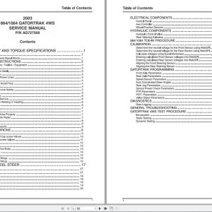 Ag Chem 864 1064 GATORTRAK 4WS Service ManualAG727569 1