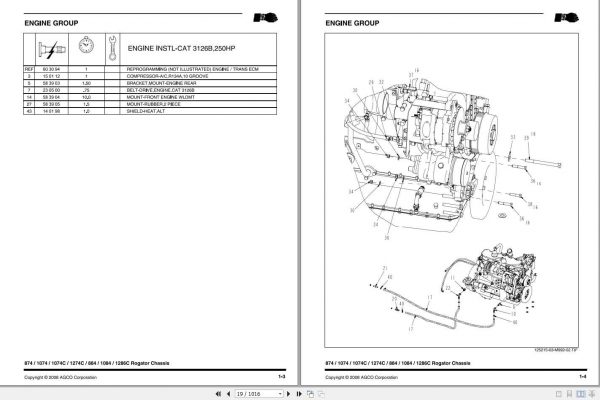 Ag Chem 874 1074 1074C 1274C 884 1084 1286C Rogator Chassis RTSAG331634C 2
