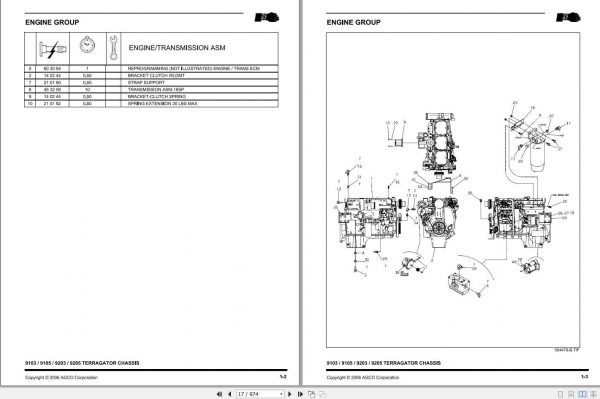 Ag Chem 9103 9105 9203 9205 TerraGator Chassis Repair Time ScheduleAG331645A 2