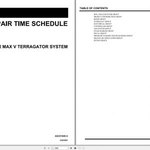 Ag Chem AirMax V Terragator System Repair Time ScheduleAG331649A 1
