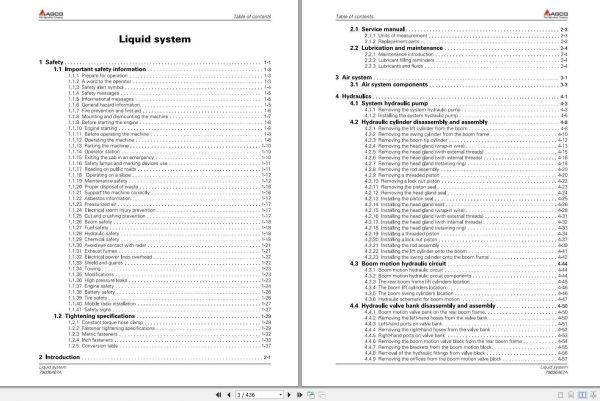 Ag Chem Applicator Liquid System Service Manual79036467A 2