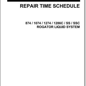 Ag Chem EU Applicator 874 SSC Rogator Liquid System Repair Time ScheduleAG331636A 1