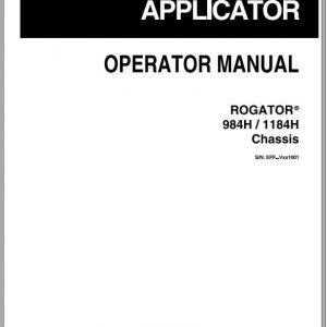 Ag Chem EU Applicator 984H 1184H Rogator Chassis Operator Manual532099D1C 1