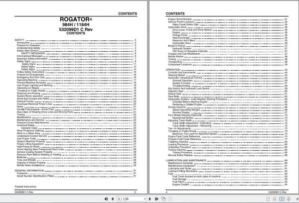 Ag Chem EU Applicator 984H 1184H Rogator Chassis Operator Manual532099D1C 2