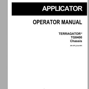 Ag Chem EU Applicator TG8400 Terragator Chassis Operator Manual 1