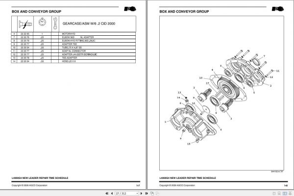 Ag Chem L4000G4 New Leader Repair Time ScheduleAG333722C 2