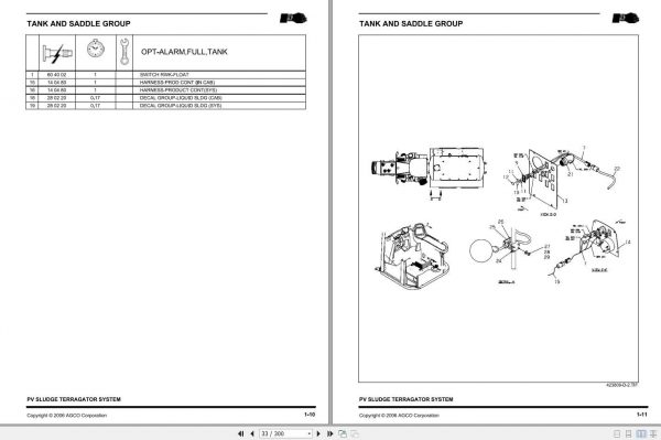Ag Chem PV Sludge Terragator System Repair Time ScheduleAG331633A 3