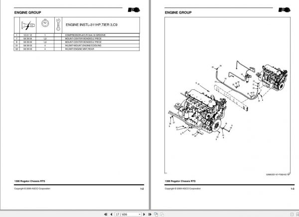 Ag Chem SA 1386 RoGator Chassis RTSAG334910A 2