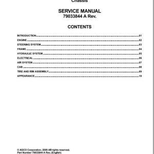 Ag Chem SA 1386 RoGator Chassis Service Manual79033844A 1