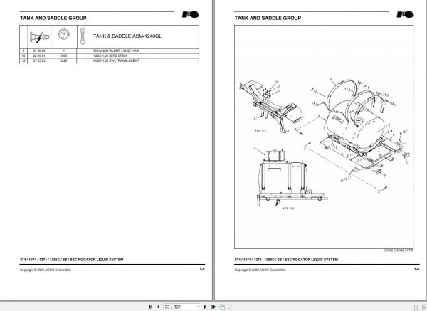 Ag Chem SA 874107412741286CSSSSC Rogator Chassis RTSAG331636A 2